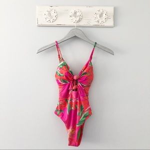 FARM Rio Pink Pietra Floral One Piece Swimsuit NEW
